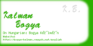 kalman bogya business card